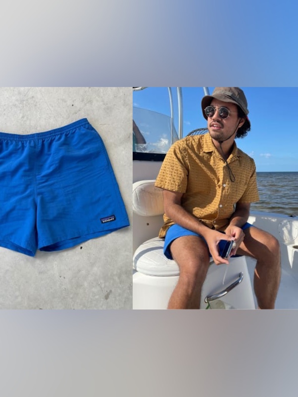 Patagonia Men’s Baggies Shorts 5" Tidepool Blue M Mesh Lined EUC gorpcore hiking